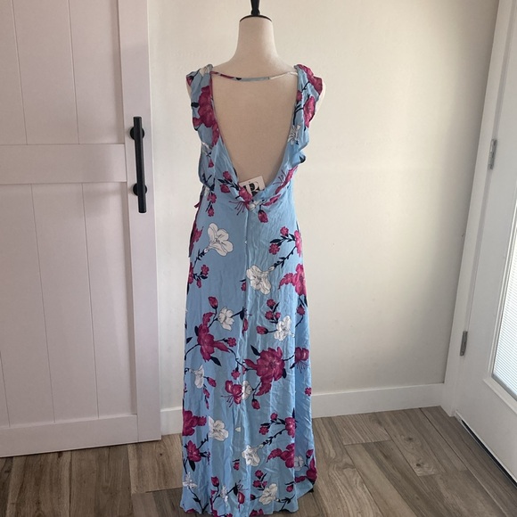 FAVLUX Maxi Dress, NWT, Blue Floral, Large - Picture 6 of 10